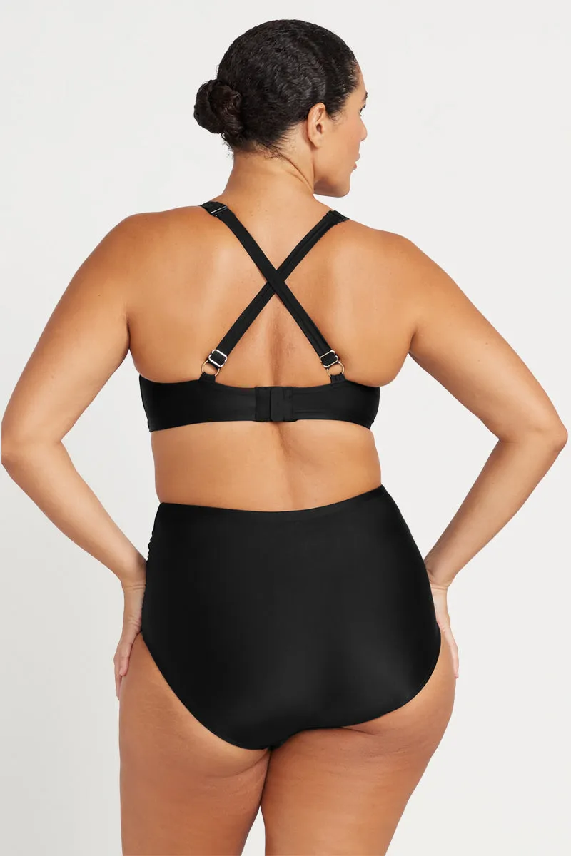Black Hues Monet Underwire DD / E Cup Underwire Bikini Top