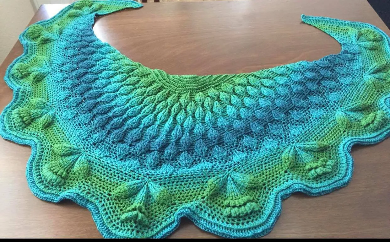 BLUE BAYOU - Embossed Mystery Shawl Kit