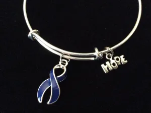 Blue Dystonia Awareness Expandable Charm Bracelet Adjustable Bangle Expandable Bracelet Gift Arthritis Colon Cancer
