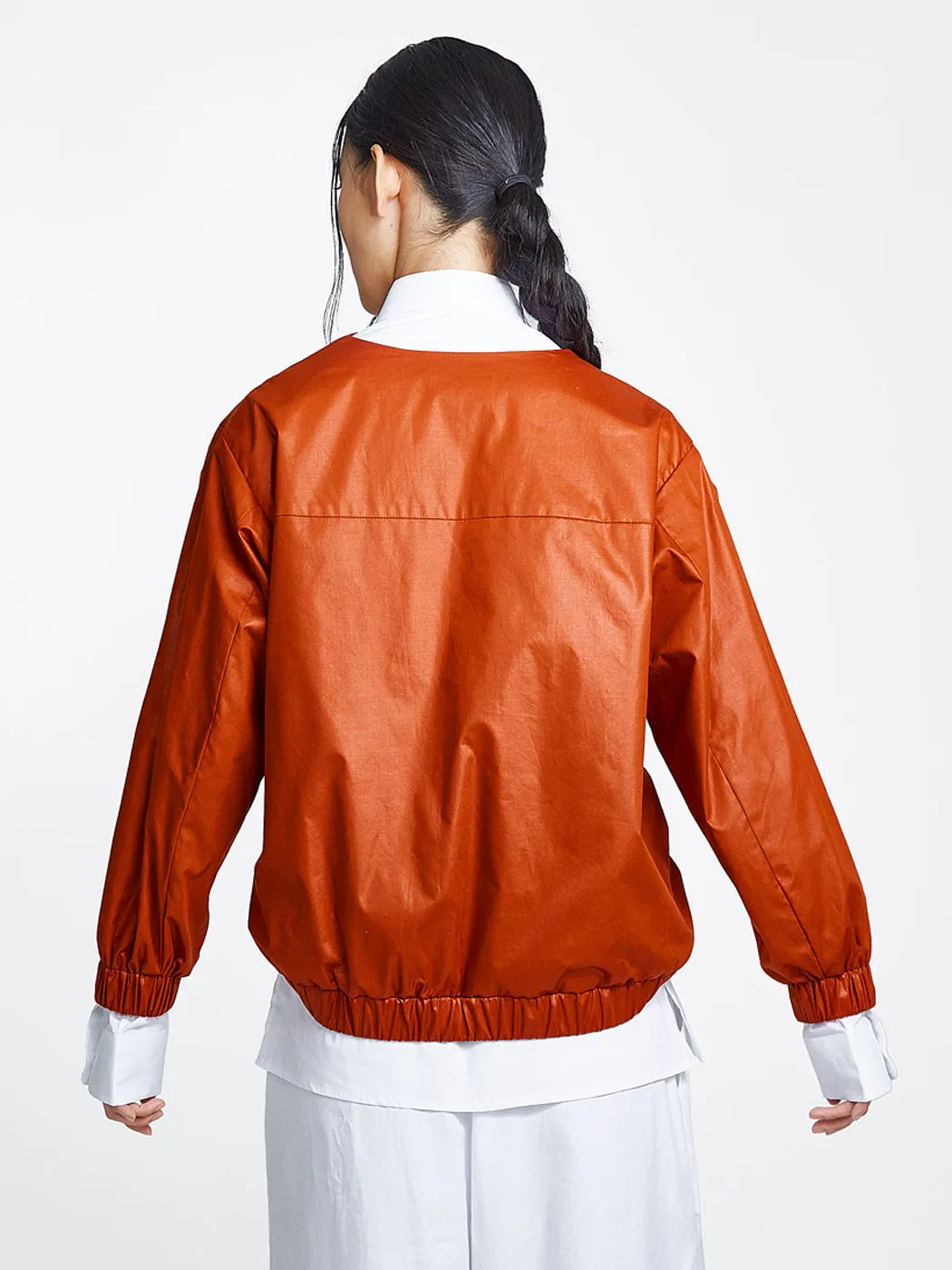 Bomber Tie Jacket Burnt Orange