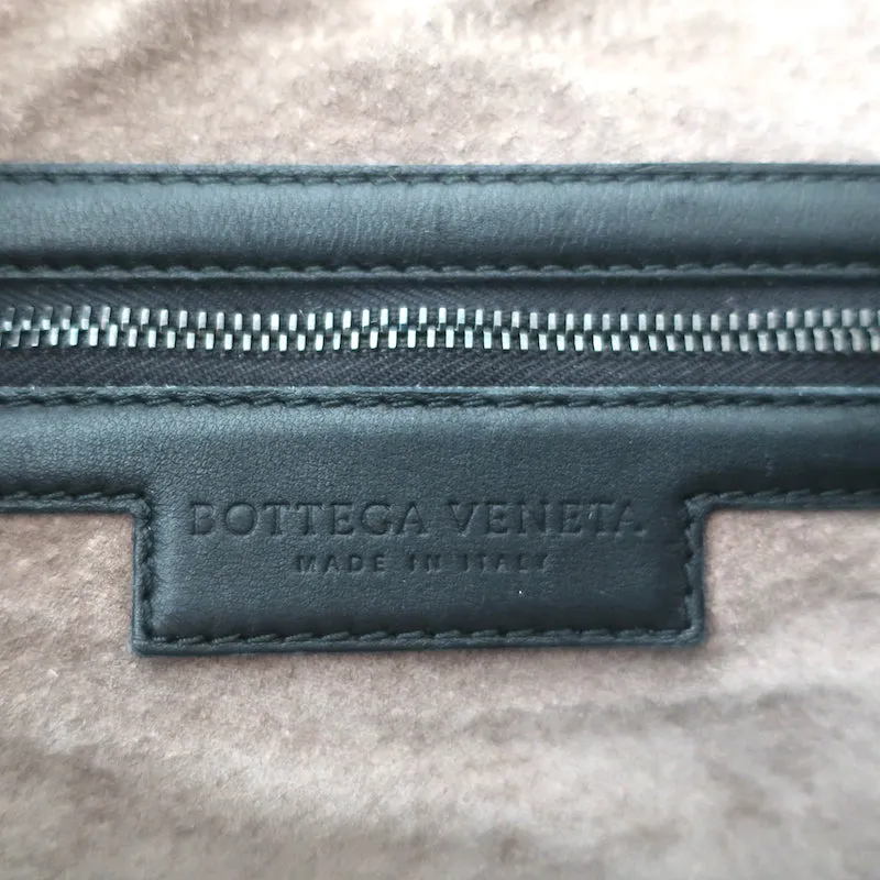 Bottega Veneta Large Veneta Fringed Hobo Black Intrecciato Leather Shoulder Bag