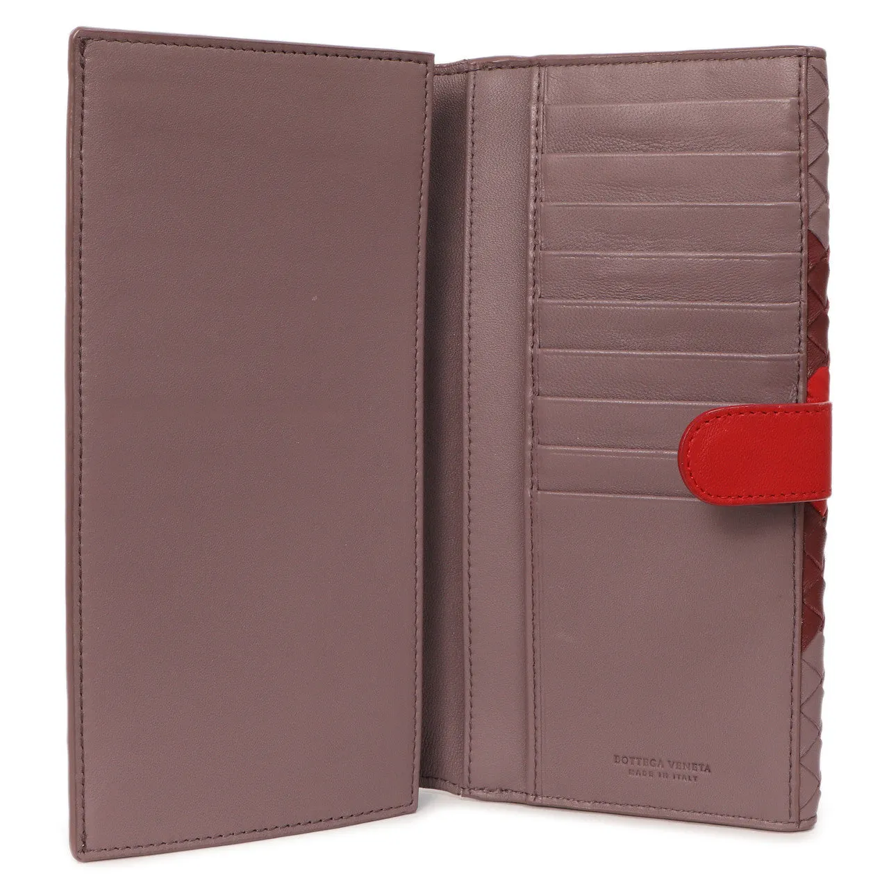 Bottega Veneta Tricolor Nappa Intrecciato Continental Wallet