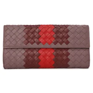 Bottega Veneta Tricolor Nappa Intrecciato Continental Wallet