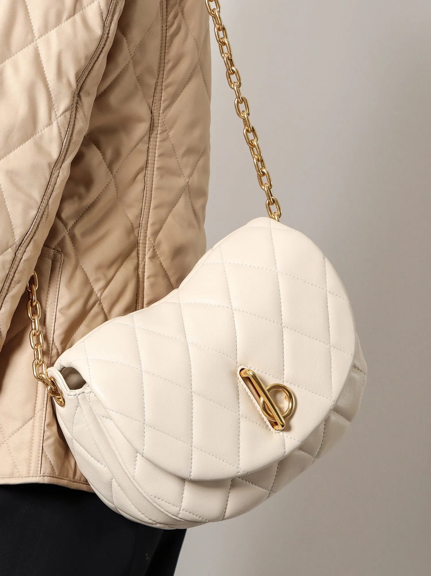 Burberry Rocking Horse Quilted Leather Shoulder Bag