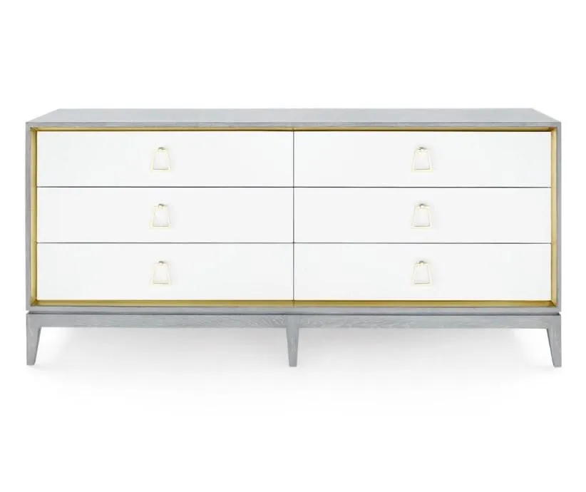 Cameron Extra Large 6-Drawer Cabinet, Gray - Bungalow 5