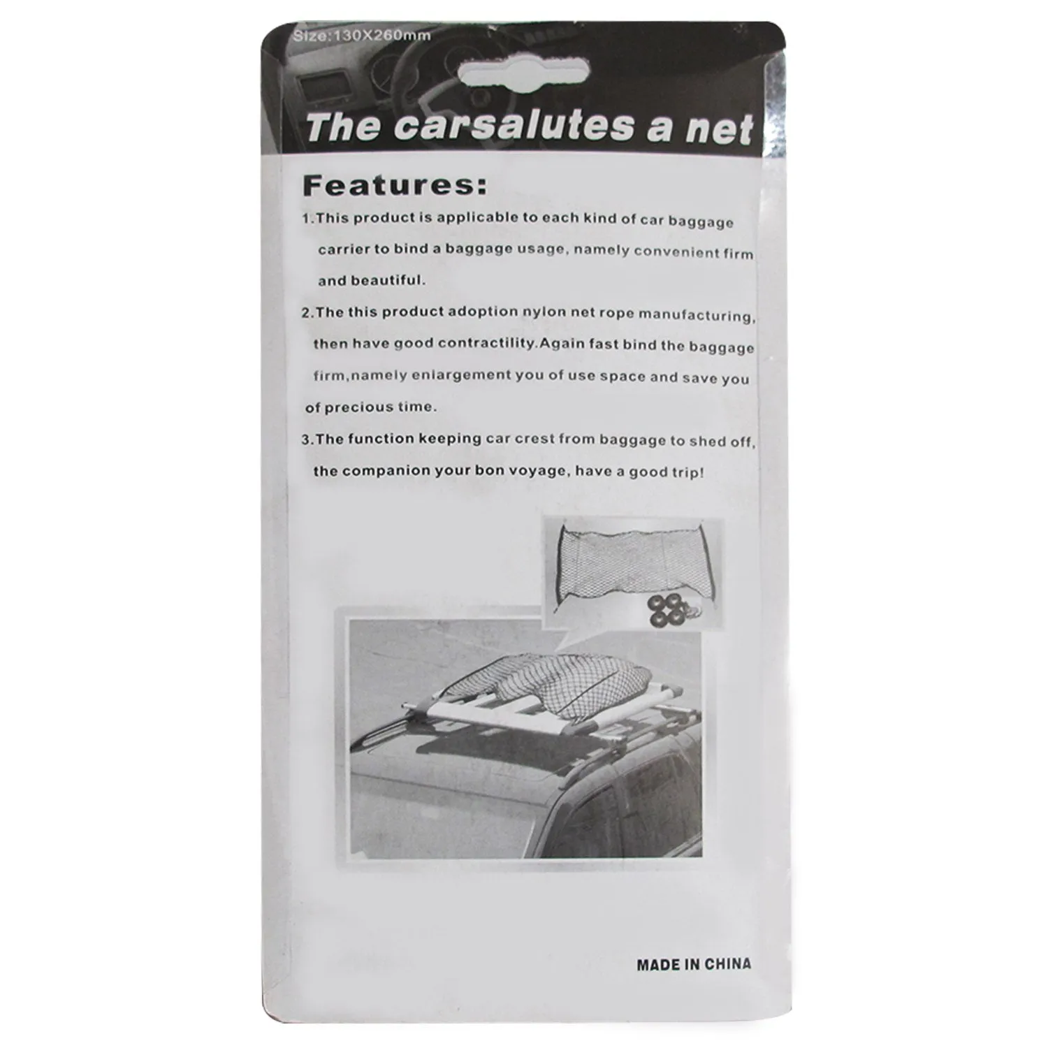 Carfu Luggage Net 120X60cm AC-896