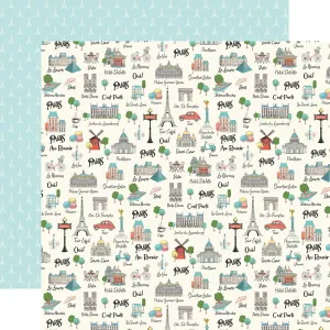 Carta Bella - Paris - 12x12 Single Sheets - Explore Paris