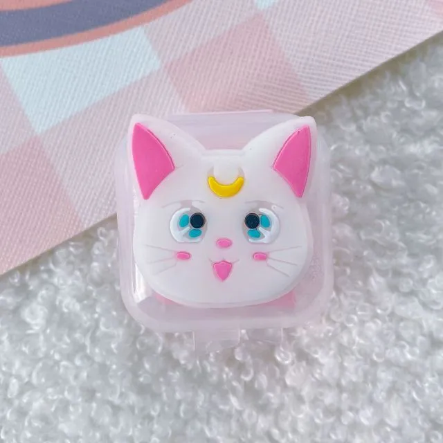 Cartoon Mini Transparent Jewelry Boxes Simple Fresh Girl Ring Necklace Storage Box Organizer Cute Portable Jewelry Organizer