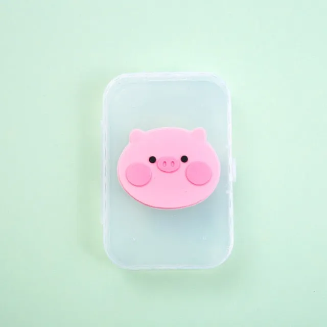 Cartoon Mini Transparent Jewelry Boxes Simple Fresh Girl Ring Necklace Storage Box Organizer Cute Portable Jewelry Organizer