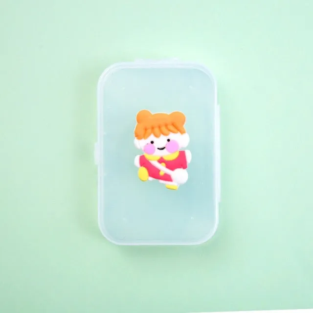 Cartoon Mini Transparent Jewelry Boxes Simple Fresh Girl Ring Necklace Storage Box Organizer Cute Portable Jewelry Organizer