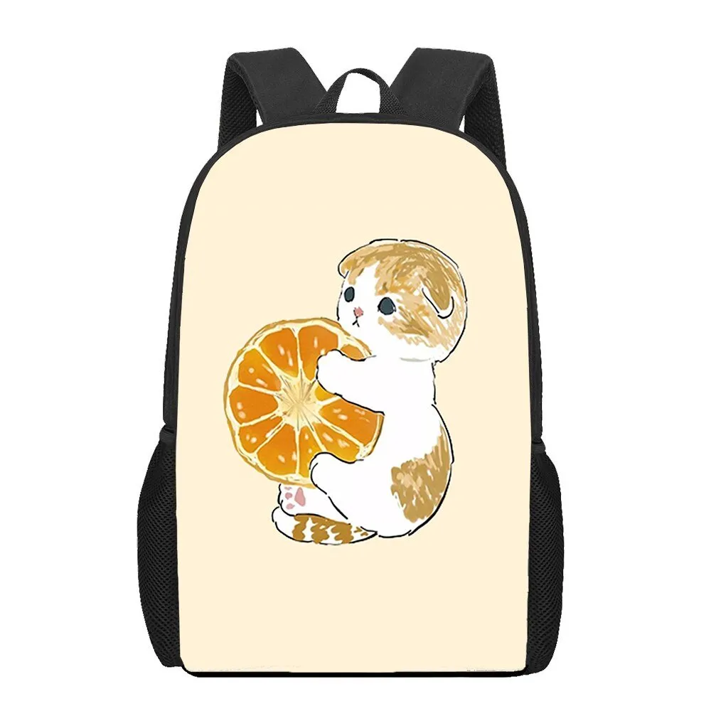Cat and Food Print Backpack