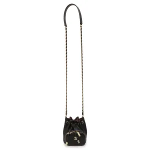 Chanel Black Caviar Mini CC Pocket Bucket Bag