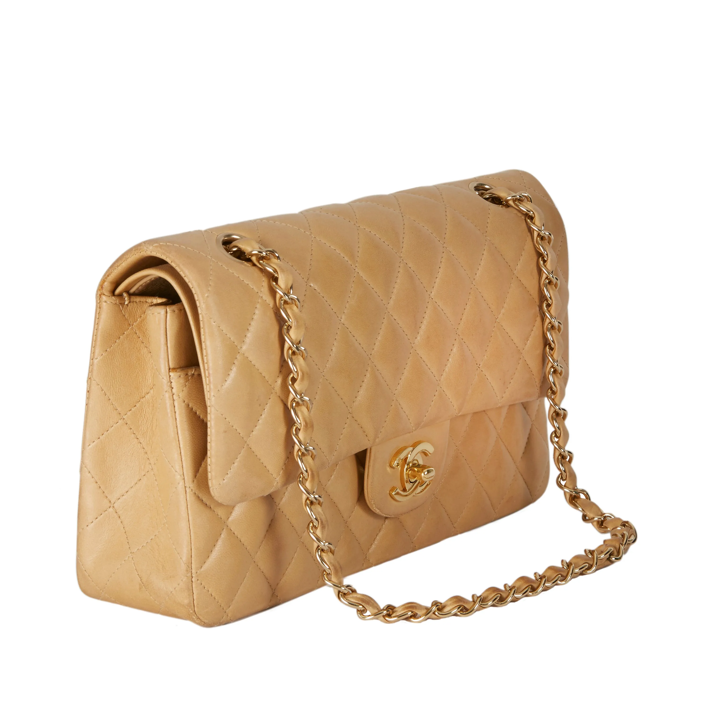 Chanel classic beige 11.12 leather bag