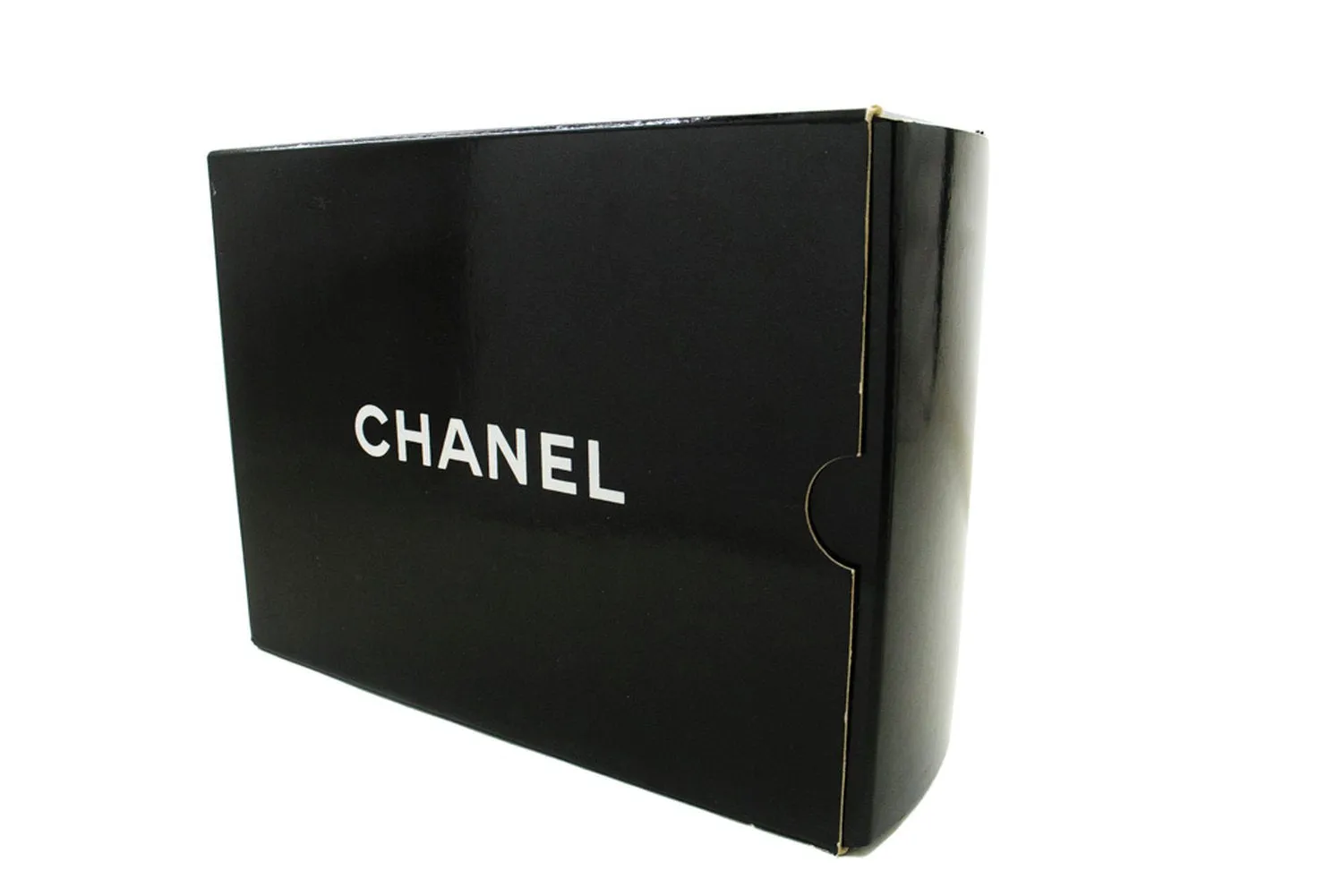 CHANEL Classic Double Flap 10" Chain Shoulder Bag Black Lambskin p26