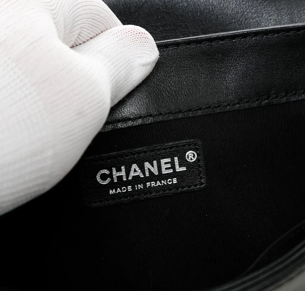 Chanel Enchained Boy Bag Black SHW
