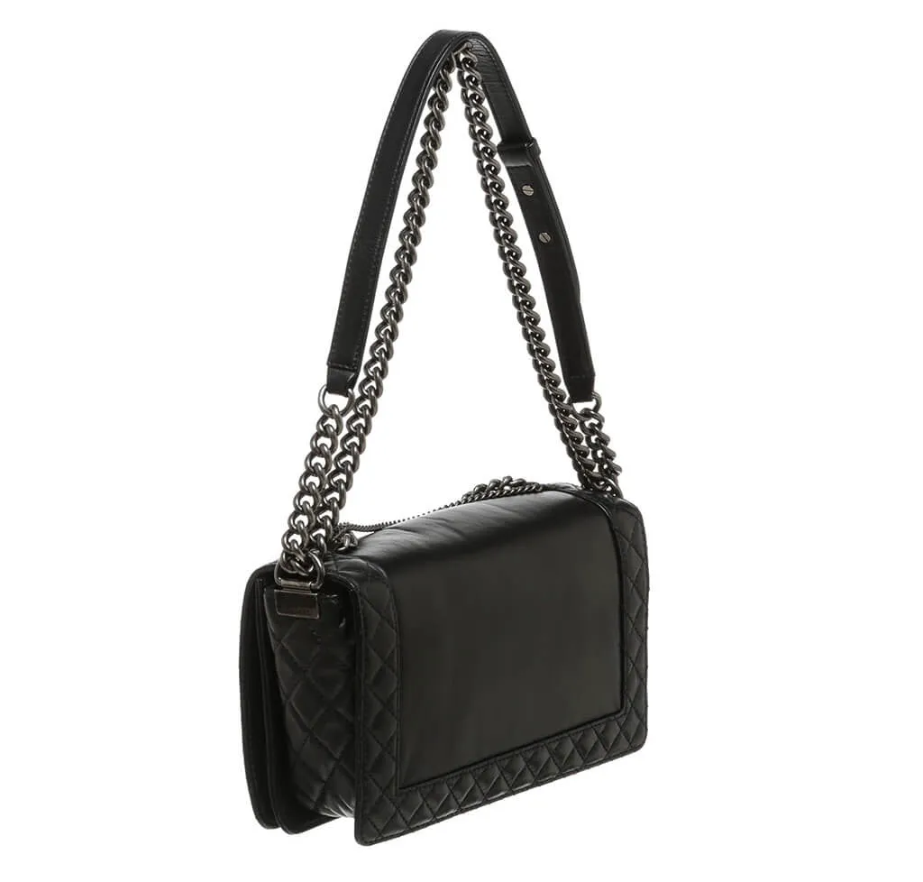 Chanel Enchained Boy Bag Black SHW