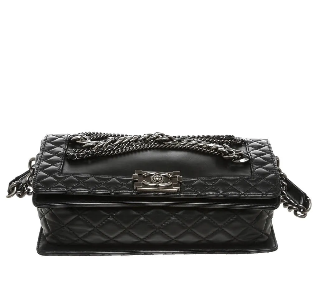 Chanel Enchained Boy Bag Black SHW