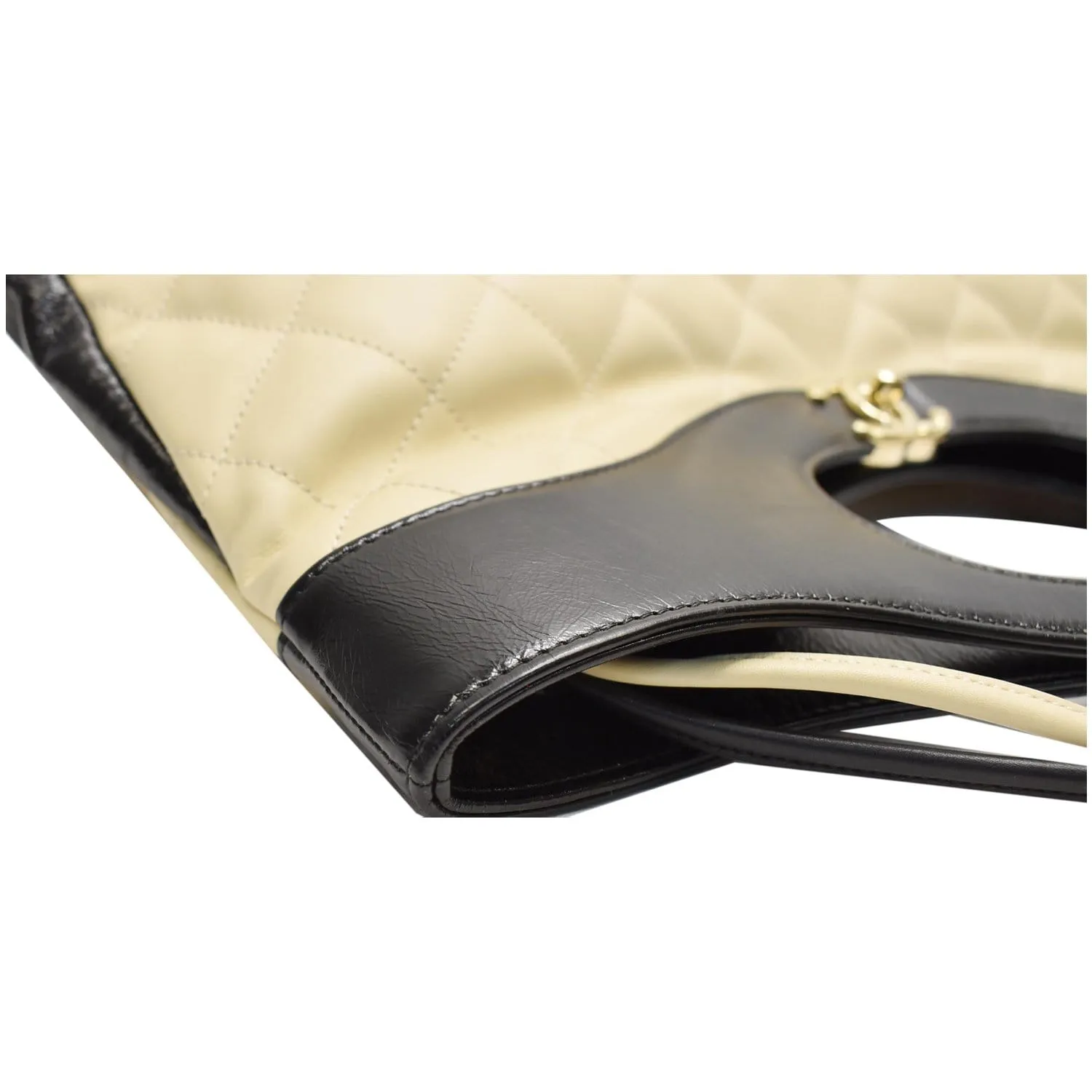 CHANEL Large 31 Shopping Calfskin Leather Shoulder Bag Beige