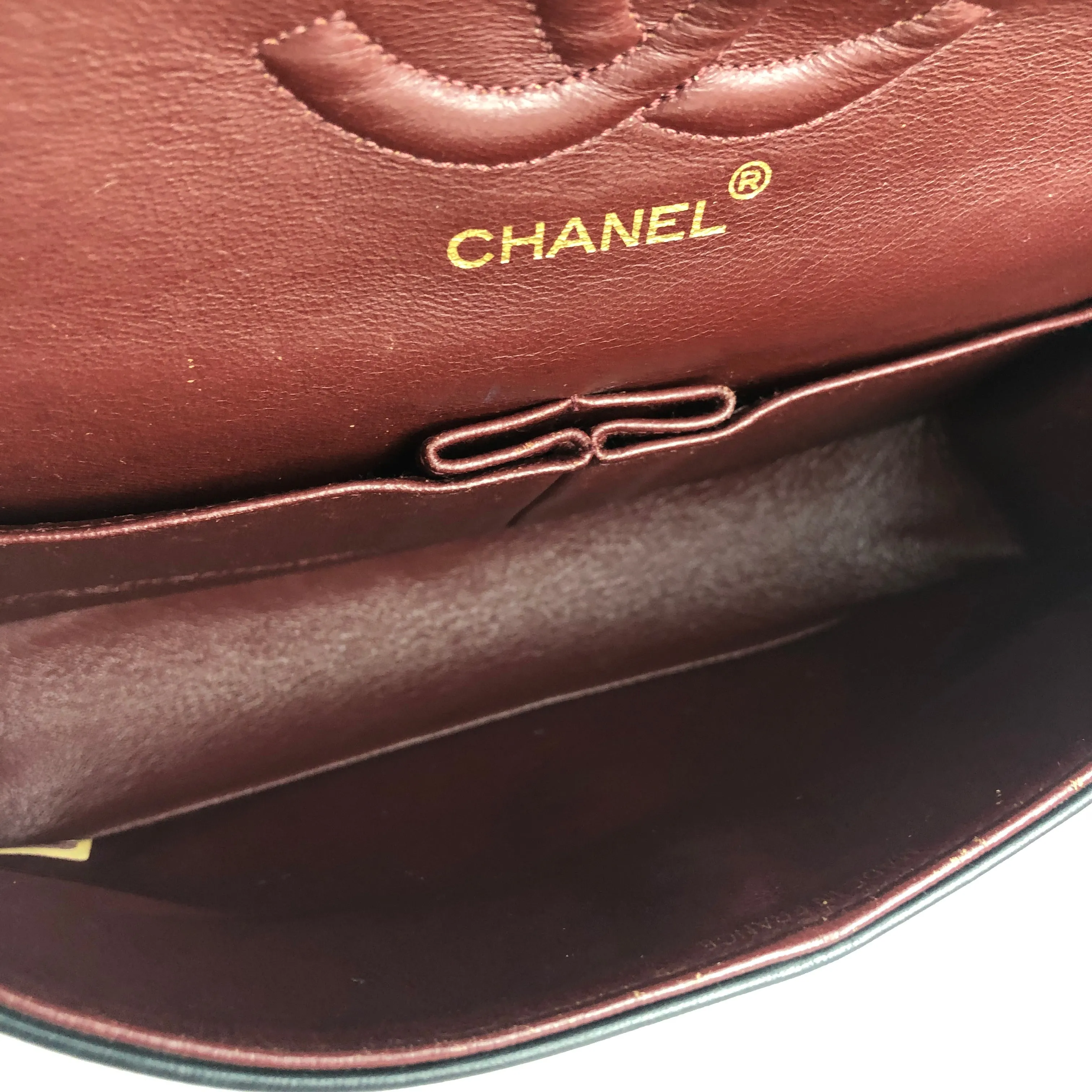 CHANEL Matelasse Coco Turn lock Lambskin Double flap Chain Shoulder bag Black Old Vintage 72dn4p