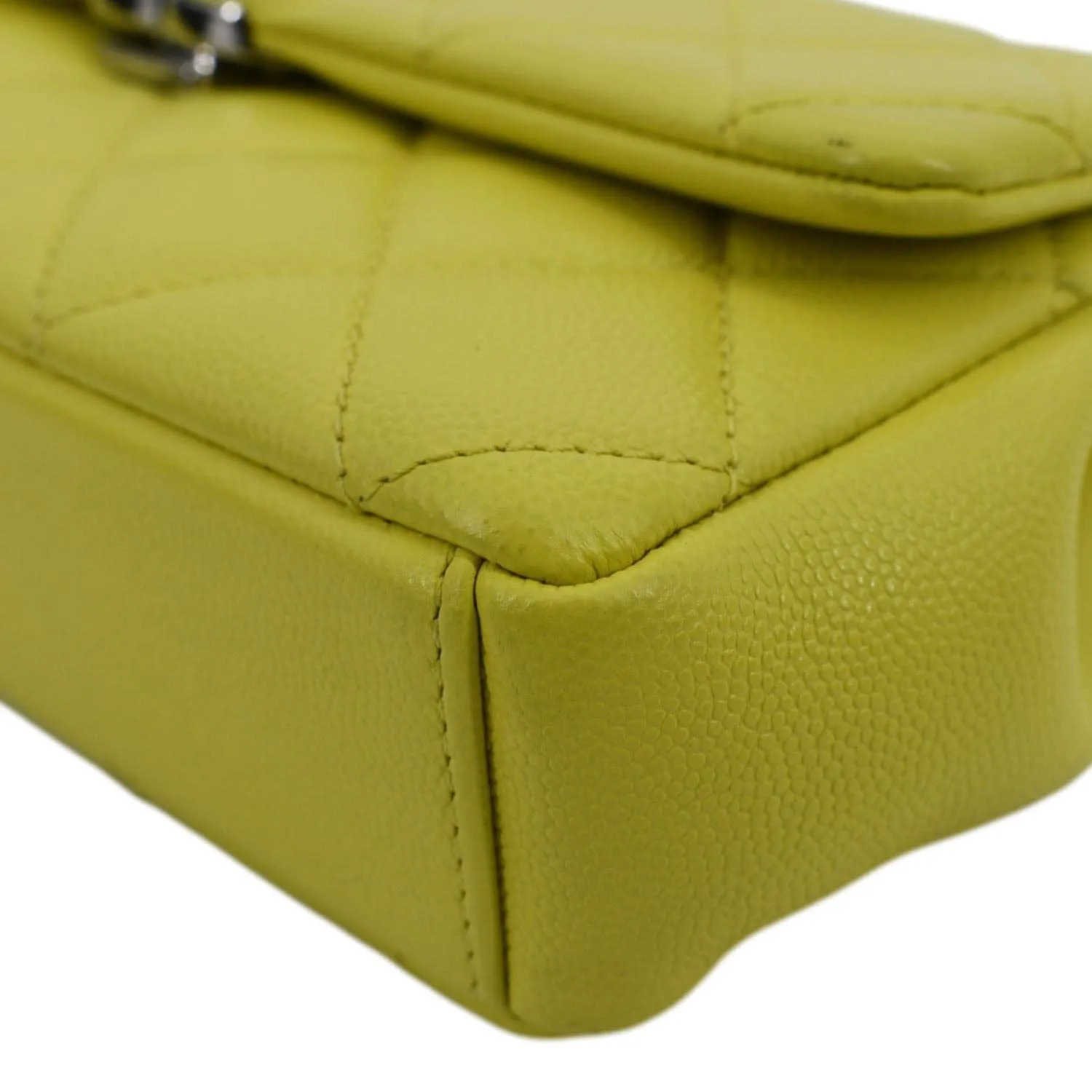 CHANEL My Everything Small Caviar Quilted Leather Flap Shoulder Bag Yellow