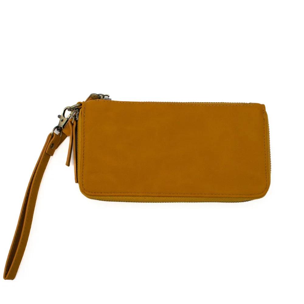 Chloe Zip Around Wallet - Monogrammed Wallet - 7 Colors