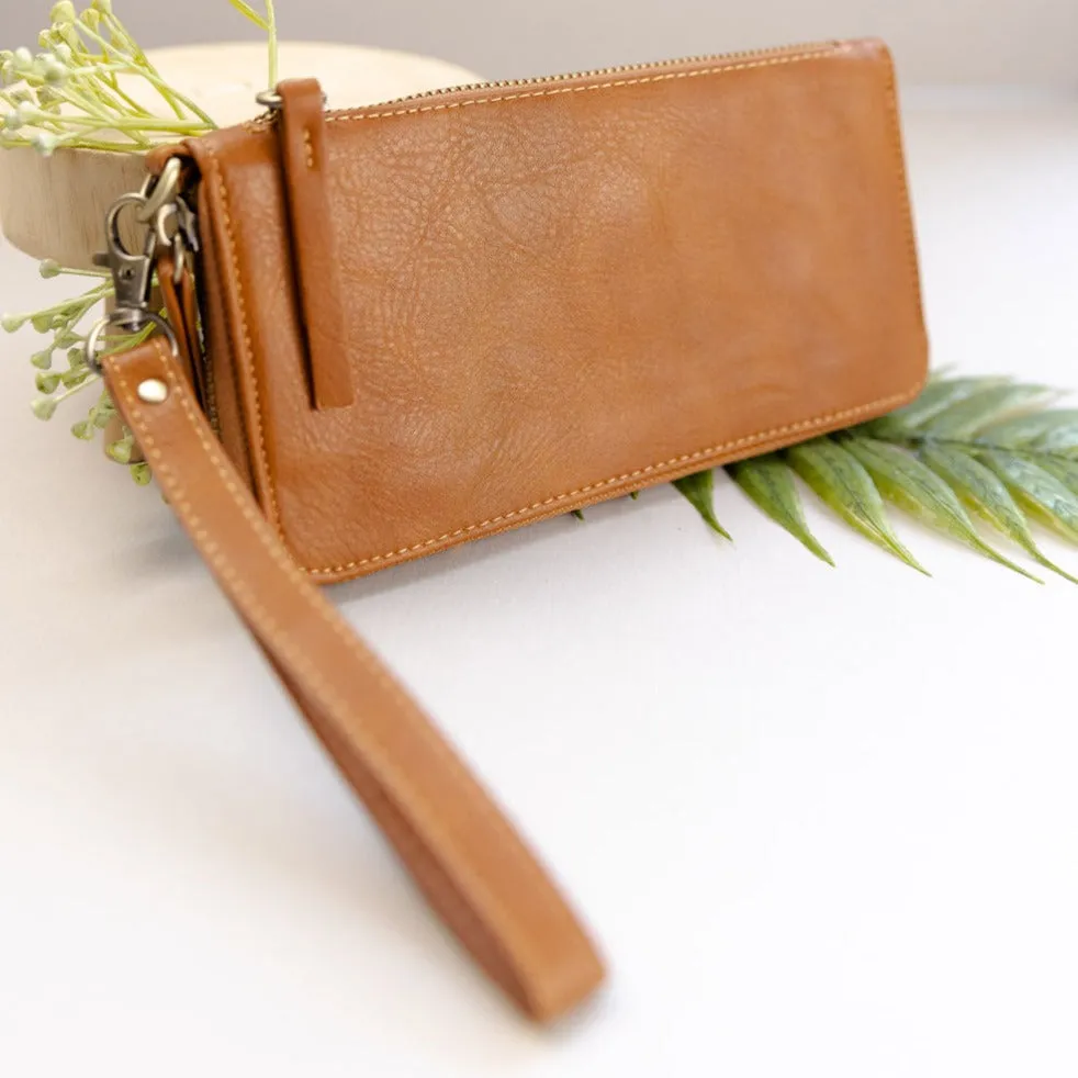 Chloe Zip Around Wallet - Monogrammed Wallet - 7 Colors