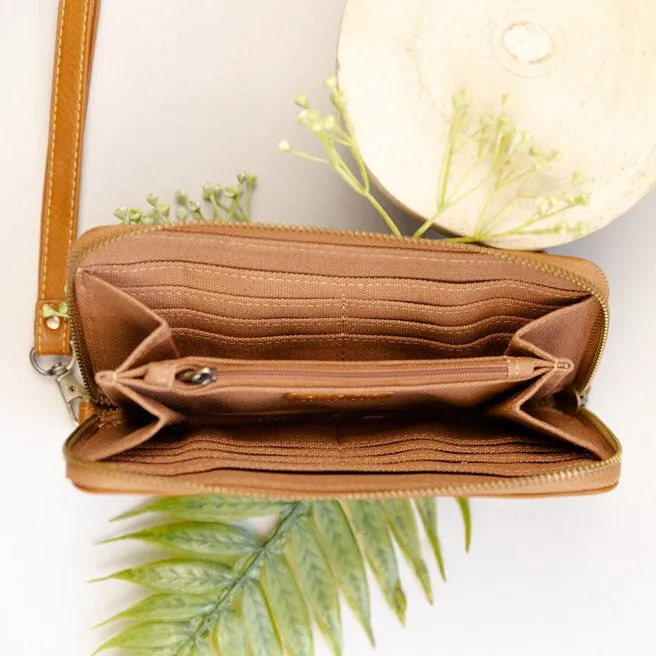 Chloe Zip Around Wallet - Monogrammed Wallet - 7 Colors