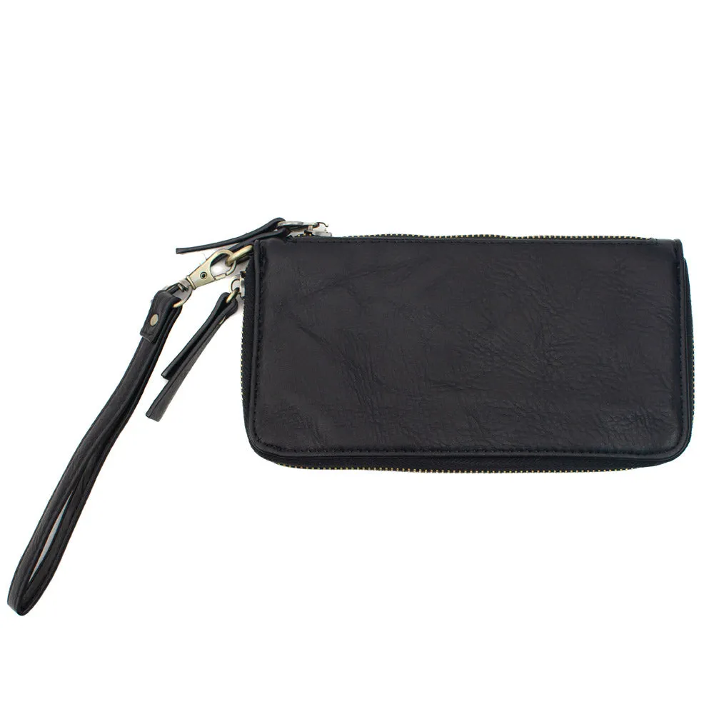 Chloe Zip Around Wallet - Monogrammed Wallet - 7 Colors
