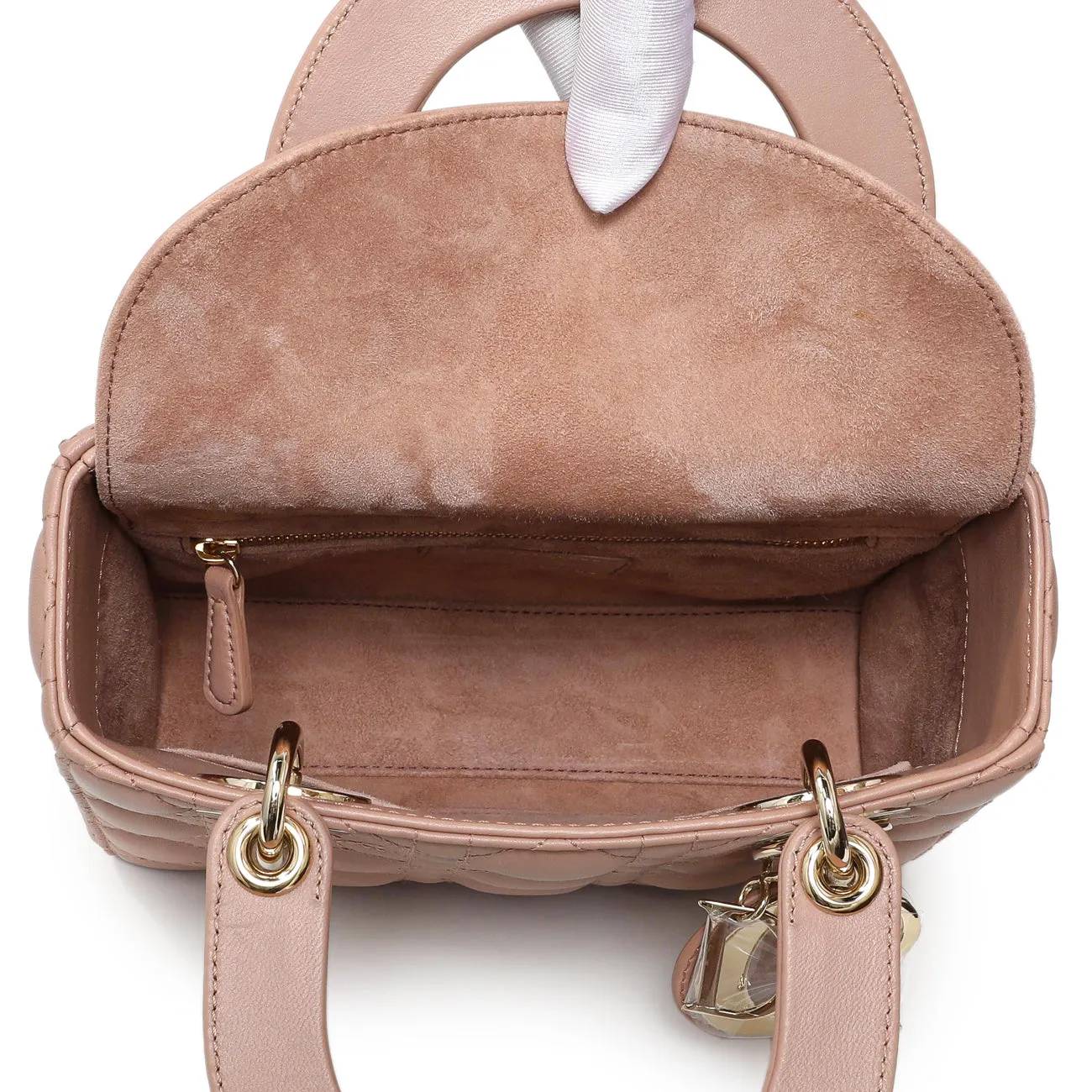 Christian Dior Blush Lambskin Cannage Small My ABCDior Lady Dior