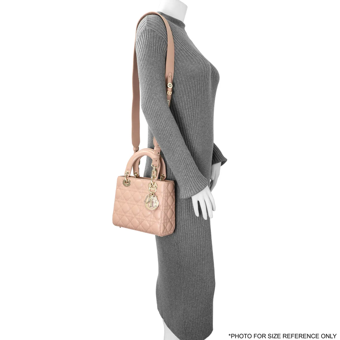 Christian Dior Blush Lambskin Cannage Small My ABCDior Lady Dior