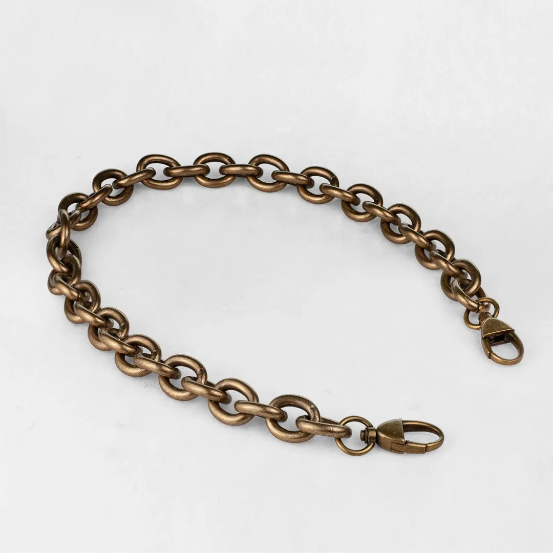 Chunky Loop and Antique Brass Chain Strap