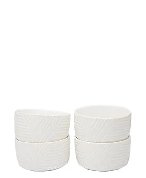 Ciroa Textura Ramekin Embossed Stipes 4 Piece