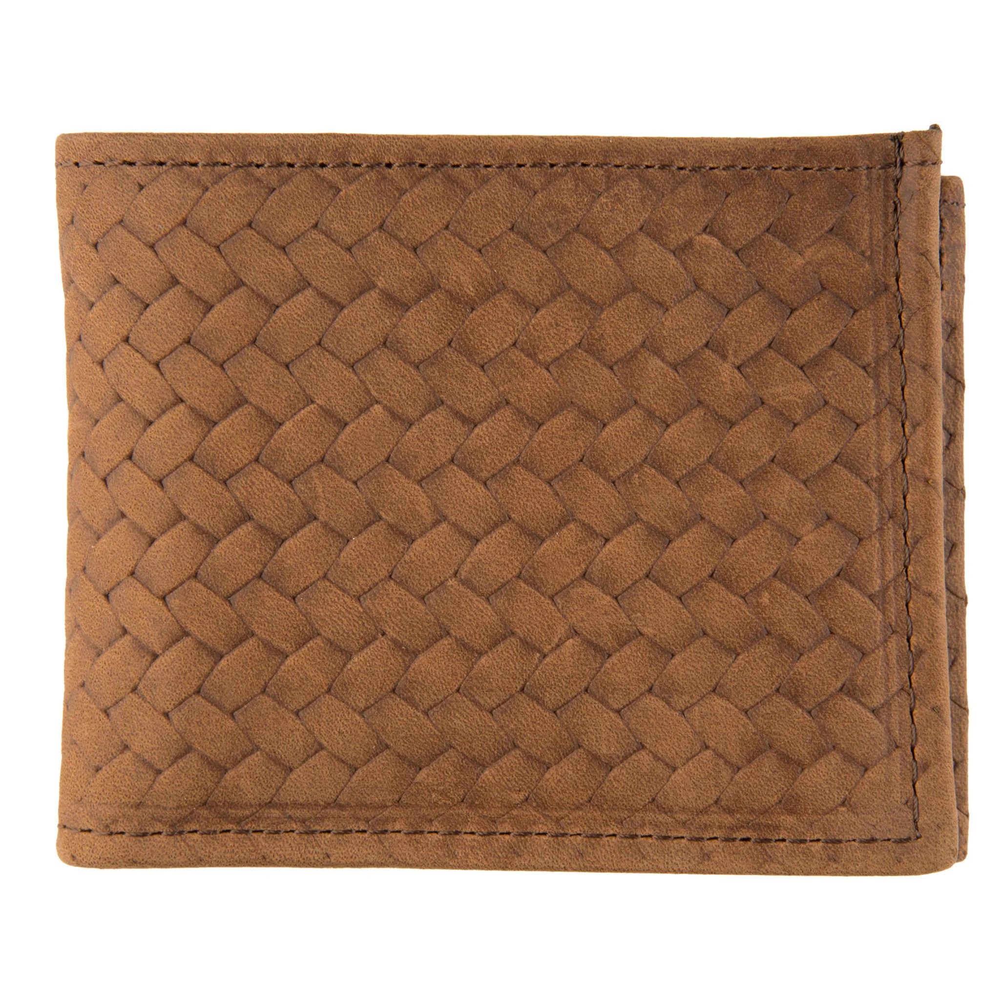 CK333  Basket Weave Billfold- Brown