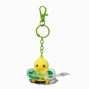 Claire's Duck Floatie Water-Filled Glitter Keychain