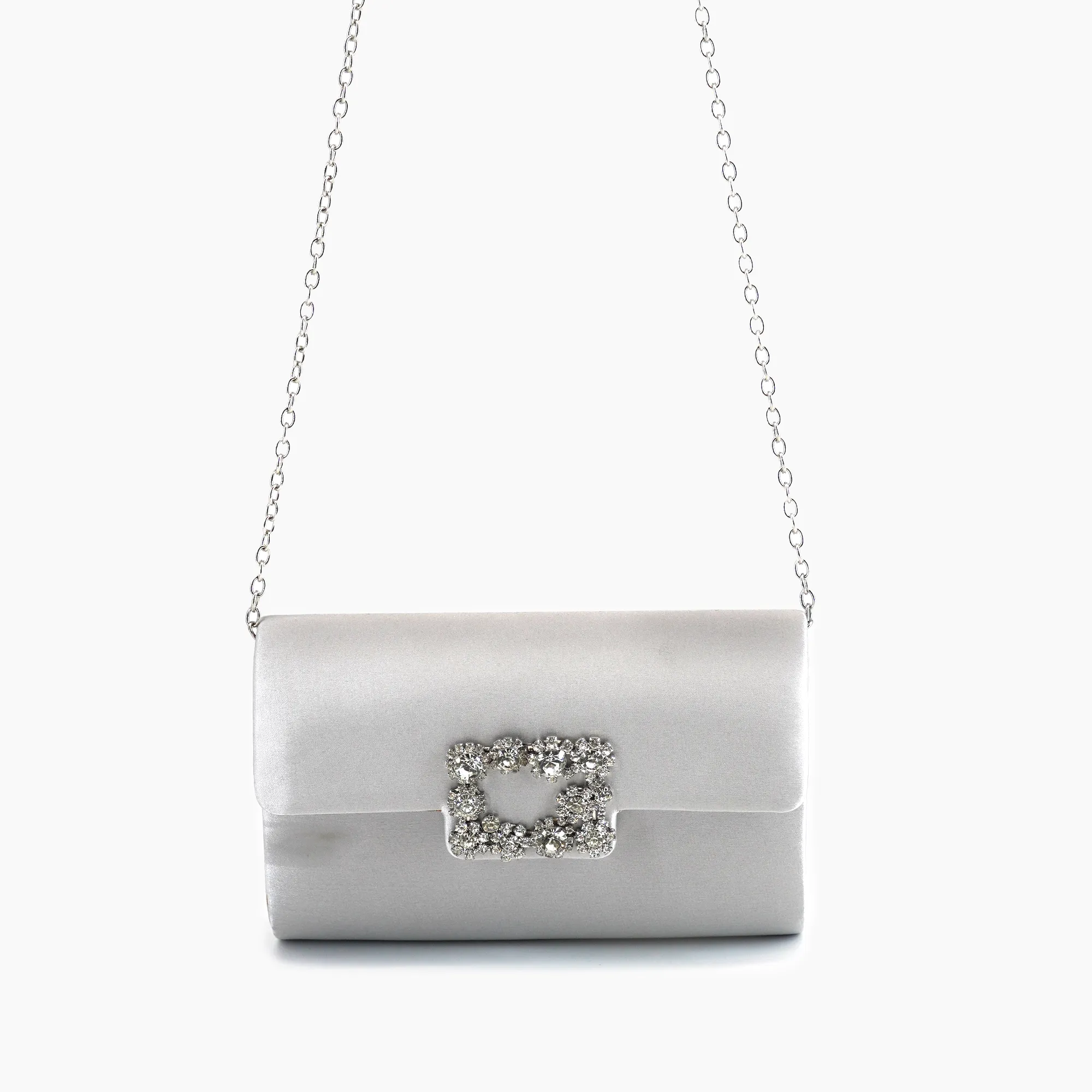 Clara Satin Rhinestone Gem Evening Crossbody