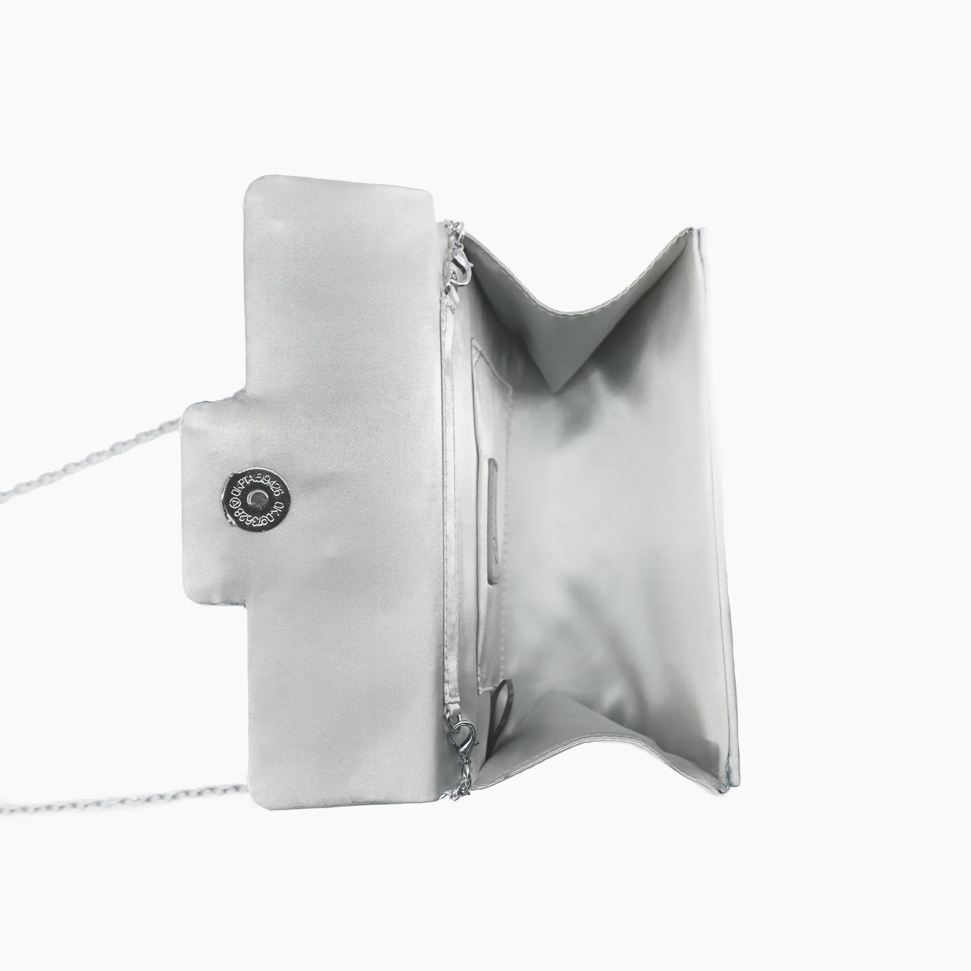 Clara Satin Rhinestone Gem Evening Crossbody