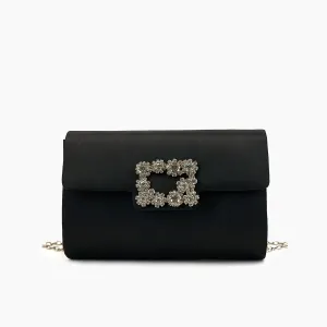 Clara Satin Rhinestone Gem Evening Crossbody