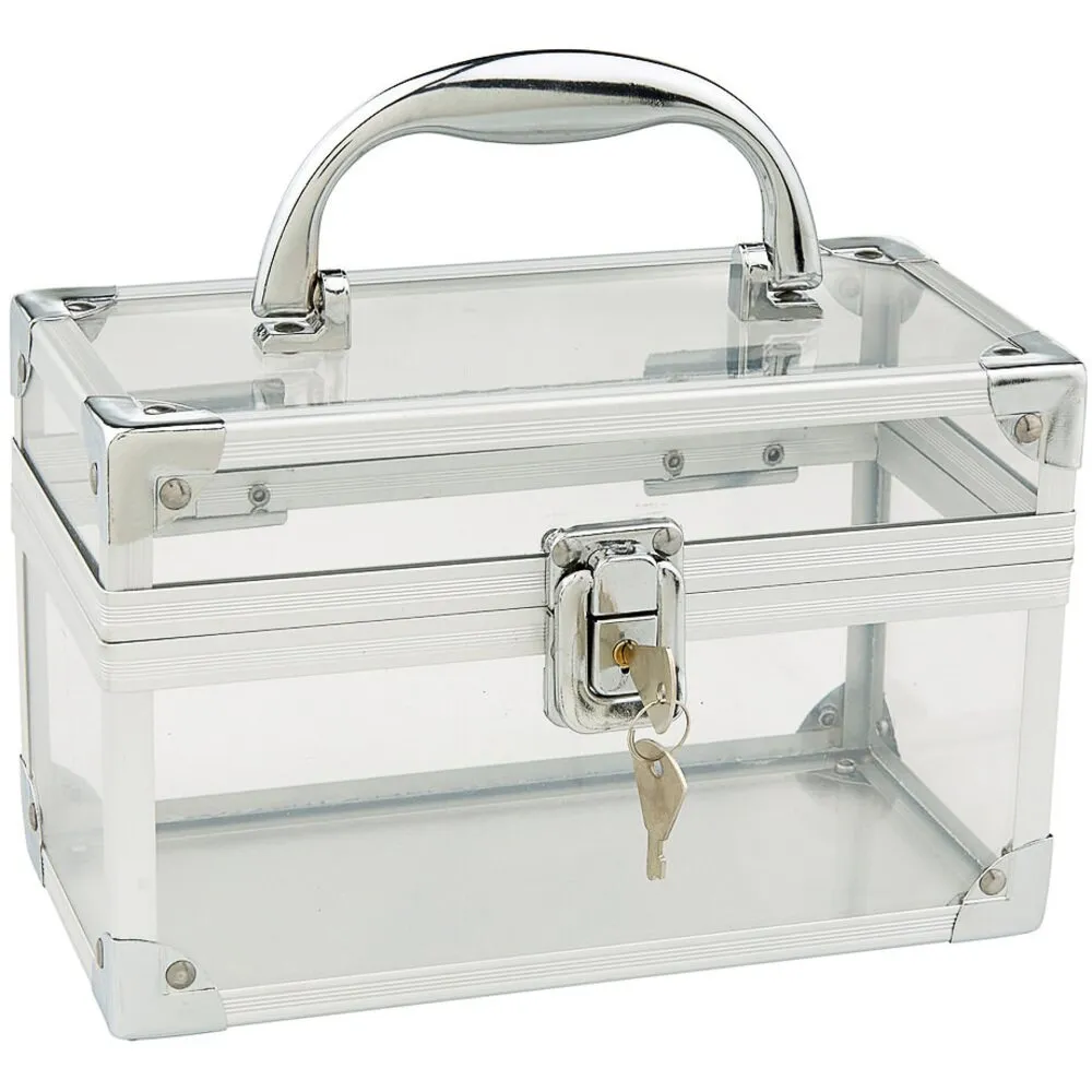 Clear Small Cosmetic Train Case - Storage &amp; Organizer for Nail Tools &amp; Cosmetics - Each