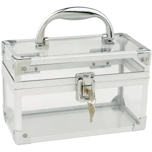 Clear Small Cosmetic Train Case - Storage &amp; Organizer for Nail Tools &amp; Cosmetics - Each