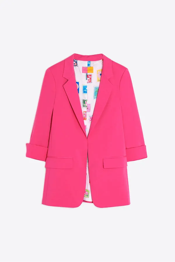 CLOVER PINK KNIT PERFECT FIT JACKET