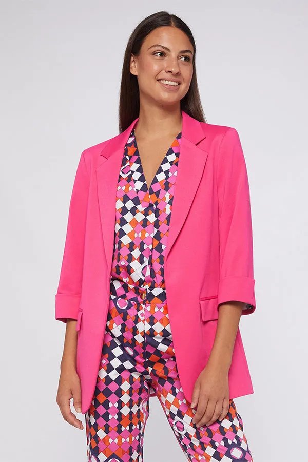 CLOVER PINK KNIT PERFECT FIT JACKET