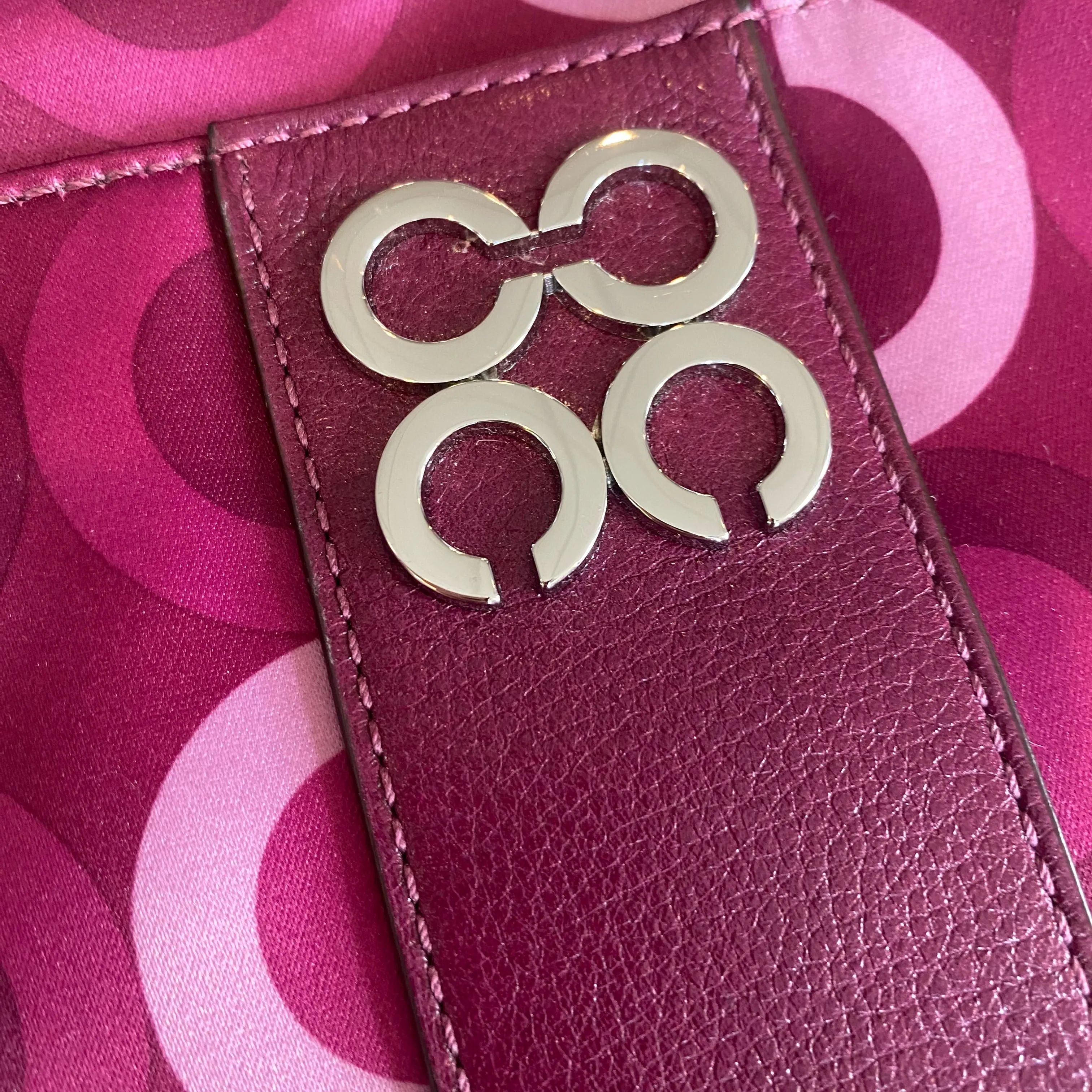 COACH Julia Op Art Swingpack Crossbody Plum Multi NWT