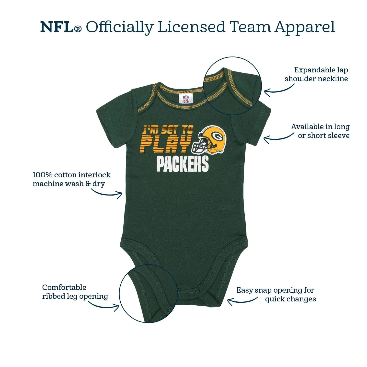 Colts Baby Boys 3-Pack Short Sleeve Bodysuit