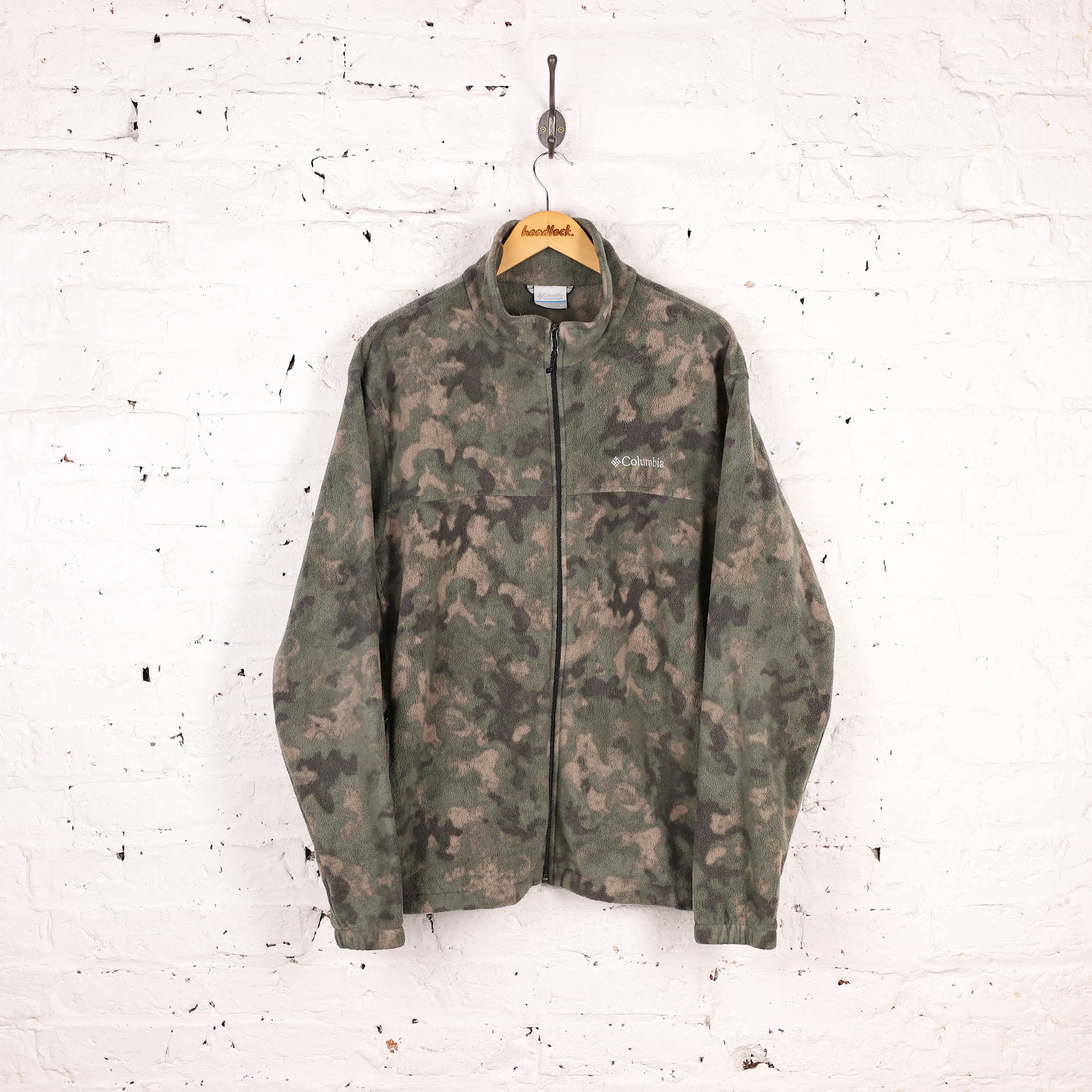 Columbia Camouflage Full Zip Fleece - Green - XL
