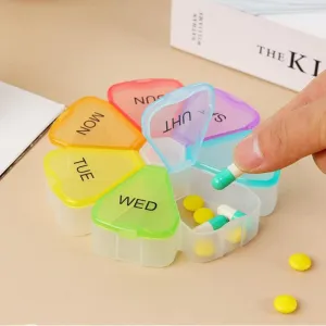 Compact 7-Grids Travel Pill Organizer