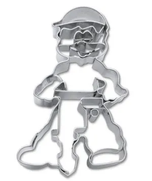 Construction Worker Cookie Cutter with Embossed Detail