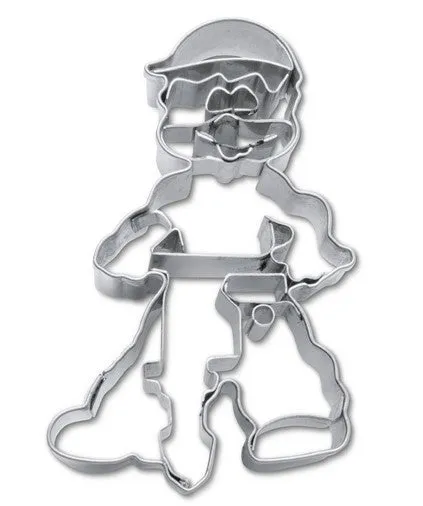 Construction Worker Cookie Cutter with Embossed Detail