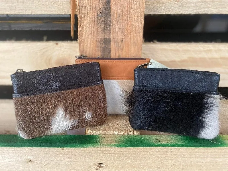 Cowhide Card & Coin Pouch (PERU)