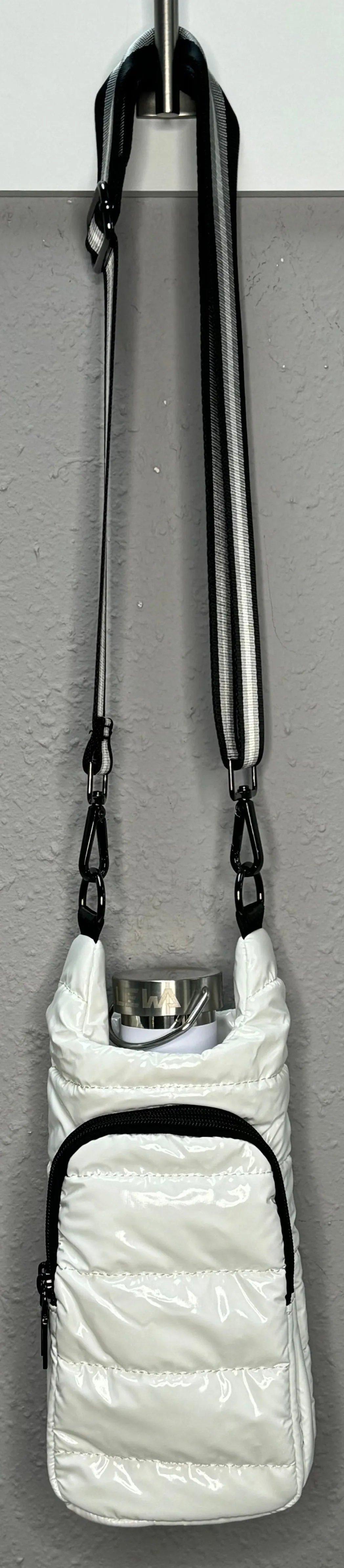 Crossbody Hydro Flask in White Glossy