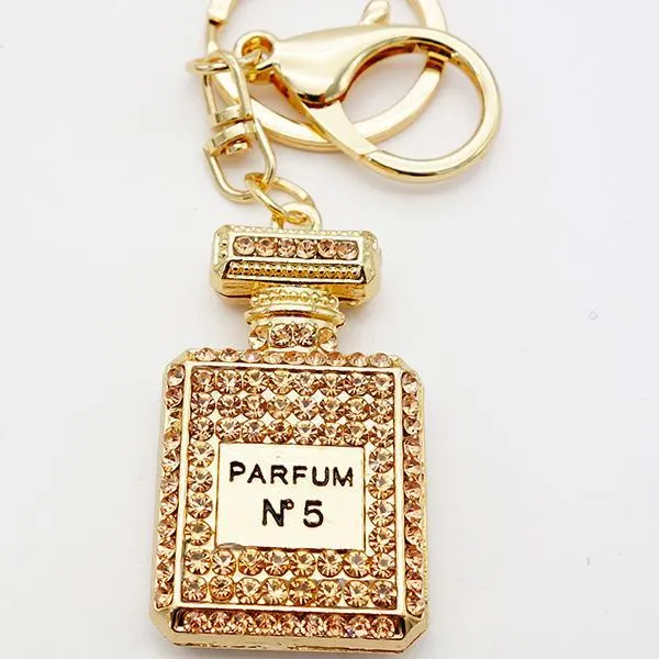 Crystal Charm Perfume Bottle Keychain